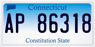 CT license plate AP86318