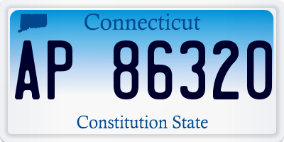 CT license plate AP86320