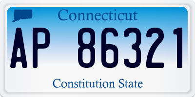 CT license plate AP86321