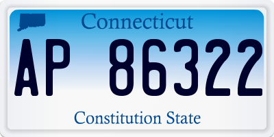 CT license plate AP86322