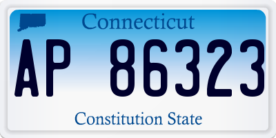 CT license plate AP86323