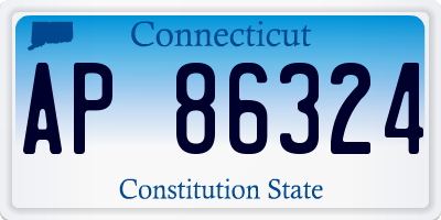 CT license plate AP86324