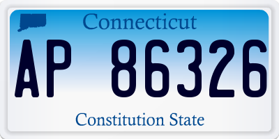 CT license plate AP86326