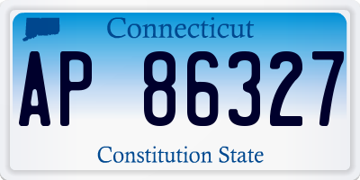 CT license plate AP86327