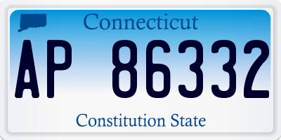 CT license plate AP86332