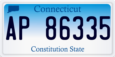 CT license plate AP86335