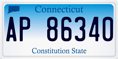 CT license plate AP86340