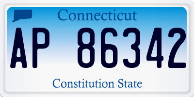 CT license plate AP86342