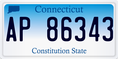 CT license plate AP86343