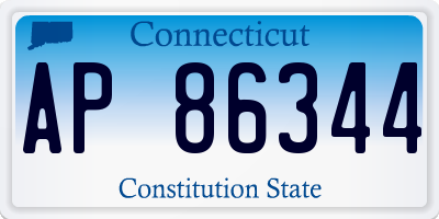 CT license plate AP86344