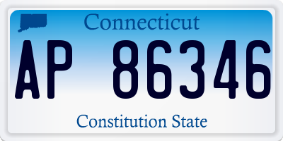 CT license plate AP86346