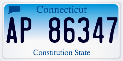 CT license plate AP86347