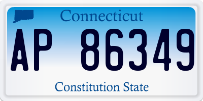 CT license plate AP86349