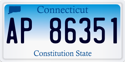 CT license plate AP86351