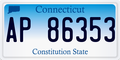 CT license plate AP86353