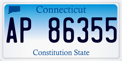 CT license plate AP86355