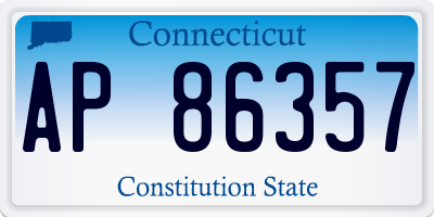 CT license plate AP86357