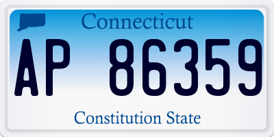 CT license plate AP86359