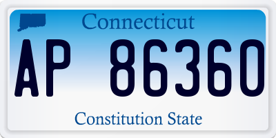 CT license plate AP86360