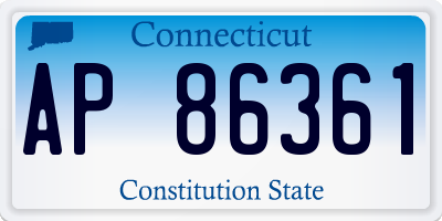 CT license plate AP86361