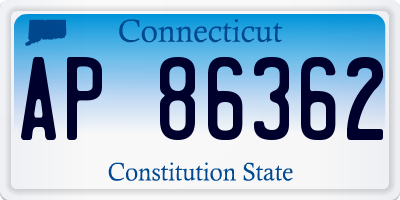 CT license plate AP86362