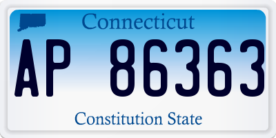 CT license plate AP86363