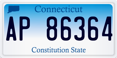 CT license plate AP86364