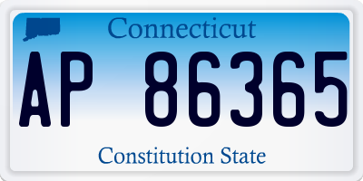 CT license plate AP86365