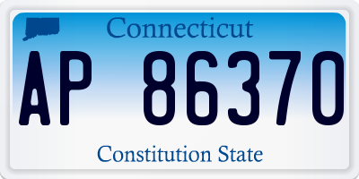 CT license plate AP86370