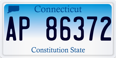 CT license plate AP86372