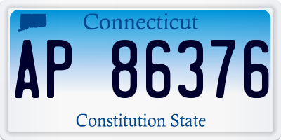 CT license plate AP86376