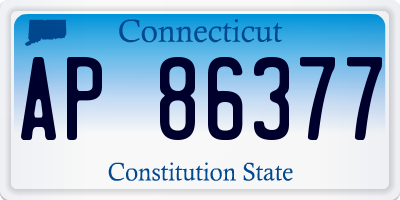 CT license plate AP86377