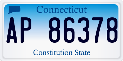 CT license plate AP86378