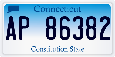 CT license plate AP86382