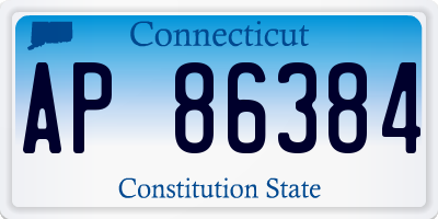 CT license plate AP86384