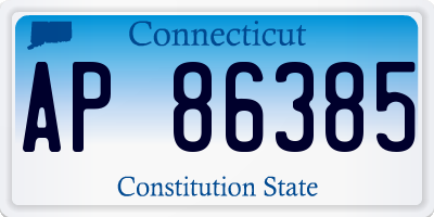 CT license plate AP86385