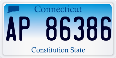 CT license plate AP86386