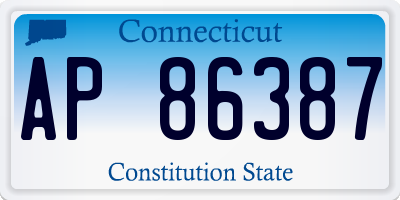 CT license plate AP86387