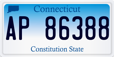 CT license plate AP86388