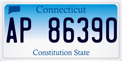 CT license plate AP86390