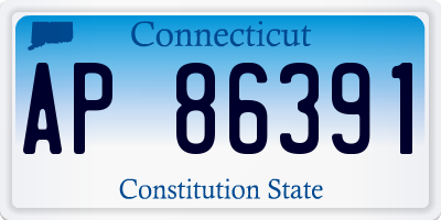 CT license plate AP86391