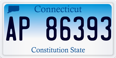 CT license plate AP86393