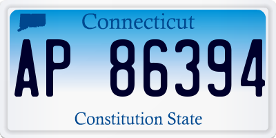 CT license plate AP86394