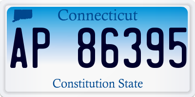 CT license plate AP86395