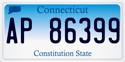 CT license plate AP86399