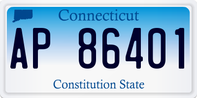 CT license plate AP86401
