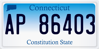 CT license plate AP86403