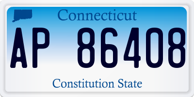 CT license plate AP86408