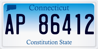CT license plate AP86412