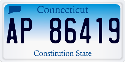 CT license plate AP86419